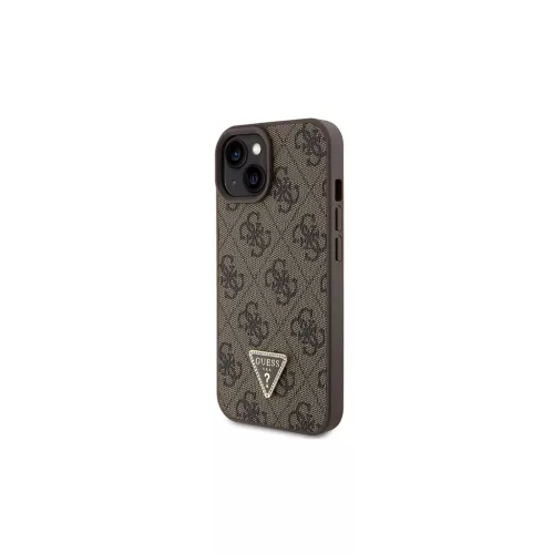 Guess GUHCP15MP4TDSCPW iPhone 15 Plus / 14 Plus készülékhez 6.7" kemény tok Crossbody 4G Metal Logo barna