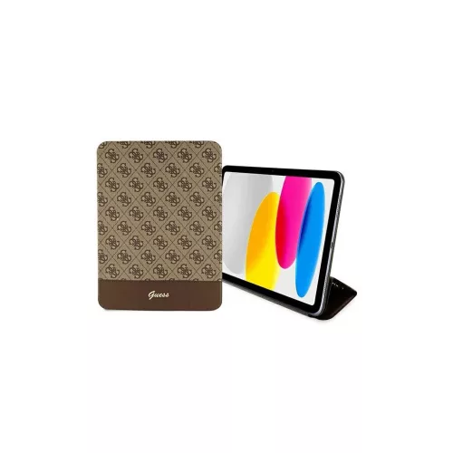 Guess GUFC11PS4SGW iPad 10.9 készülékhez tok – 4G Stripe Allover – barna