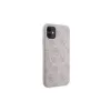Guess GUHMN61G4GFRP iPhone 11 6.1"/Xr készülékhez keménytok 4G Collection Leather Metal Logo MagSafe rózsaszín