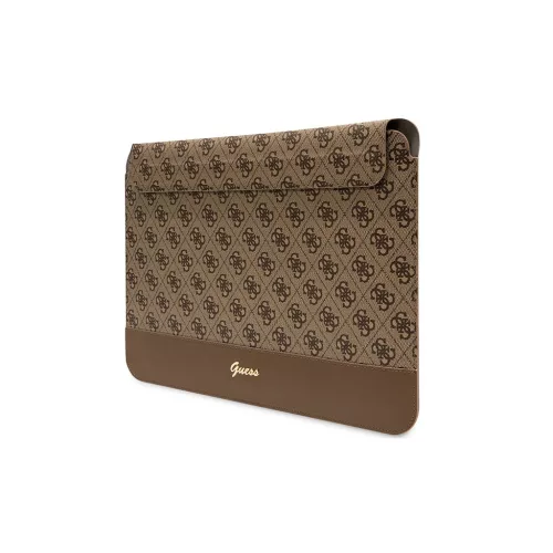 Guess Sleeve GUCS14PS4SGW 14" laptoptok készülékhez 4G Stripe Metal Logo barna