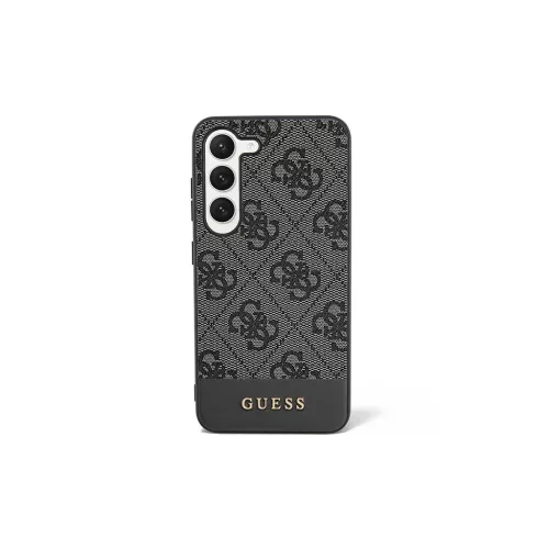 Guess GUHCS23SG4GLGR S911 4G Stripe Collection keménytok Samsung Galaxy S23 készülékhez, fekete