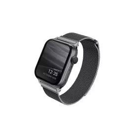   UNIQ Dante Strap Apple Watch Series 1/2/3/4/5/6/7/8/SE/SE2/SE3 38/40/41mm készülékhez rozsdamentes acél grafit