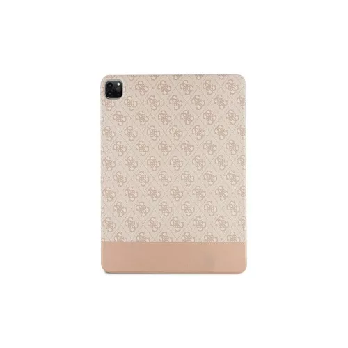 Guess GUFCP12PS4SGP iPad Pro 12.9 4G készülékhez tok Stripe Allover rózsaszín
