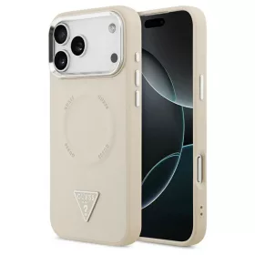   Guess Triangle Logo MagSafe tok iPhone 17 Pro készülékhez bézs