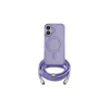 Guess GUHMP16SHCTSGNSU iPhone 16 6.1" készülékhez keménytok Crossbody Cord Script MagSafe lila