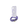 Guess GUHMP16SHCTSGNSU iPhone 16 6.1" készülékhez keménytok Crossbody Cord Script MagSafe lila