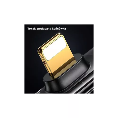 USAMS ferdén csatlakozós USB-C to Lightning kábel PD 20W Gyors Töltés, Iceflake Series, 2m, fehér SJ586USB02