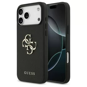   Guess Grained Big 4G & Classic Logo tok iPhone 17 Pro Max készülékhez fekete