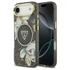 Guess IML Glitter Flowers Triangle MagSafe tok iPhone Air készülékhez fekete