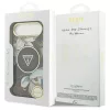 Guess IML Glitter Flowers Triangle MagSafe tok iPhone Air készülékhez fekete