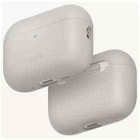   AirPods Pro 3 gen készülékhez UNIQ Lino szilikon tok bézs