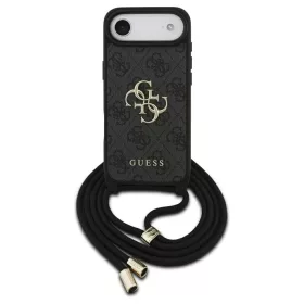   Guess 4G Big Logo Cord Stap Crossbody tok iPhone Air készülékhez fekete