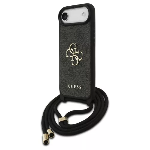 Guess 4G Big Logo Cord Stap Crossbody tok iPhone Air készülékhez fekete