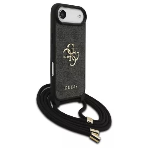 Guess 4G Big Logo Cord Stap Crossbody tok iPhone Air készülékhez fekete