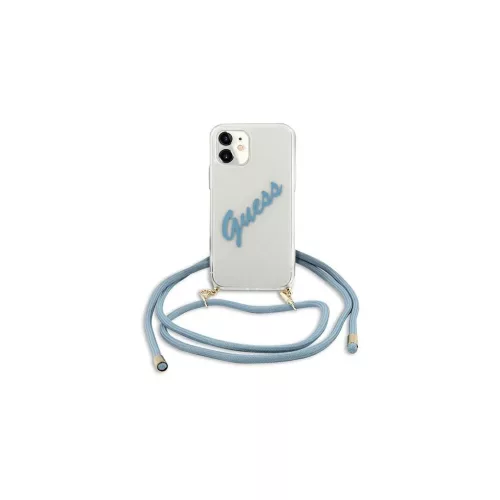 Guess GUHCP12SCRTVSBL iPhone 12 mini 5,4" készülékhez kemény tok Script Vintage kék