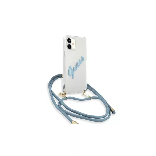 Guess GUHCP12SCRTVSBL iPhone 12 mini 5,4" készülékhez kemény tok Script Vintage kék