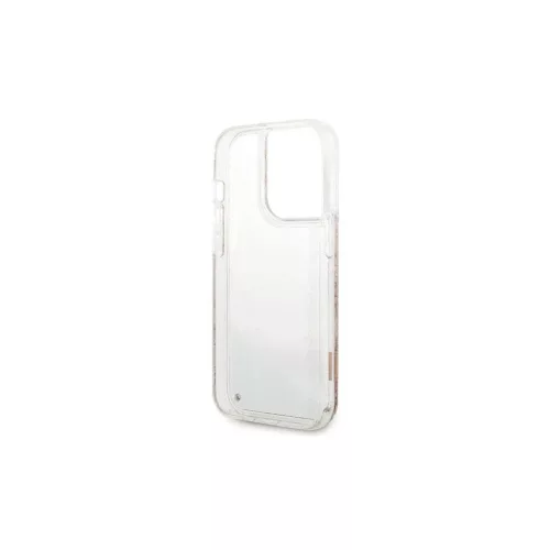 Guess GUHCP14LLFLSD iPhone 14 Pro 6,1 készülékhez keménytok Paisley Liquid Glitter arany