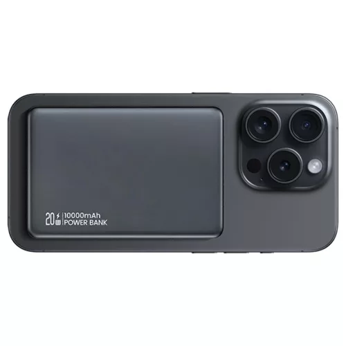 USAMS CY Series CD242 10000mAh 20W mágneses vezeték nélküli külső akkumulátor titán