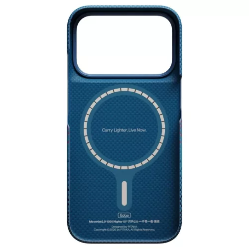 PITAKA Edge Case Nights Midnight 01 tok iPhone 18 Pro/17 Pro készülékhez holdkelte