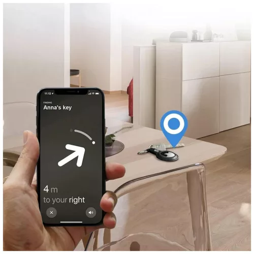TECH-PROTECT NaturalFit Apple AirTag 1/2 készülékhez tok fekete