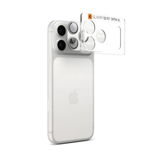 SPIGEN OPTIK PRO XL GLAS.TR "EZ FIT" kameravédő iPhone 17 Pro Max készülékhez ezüst