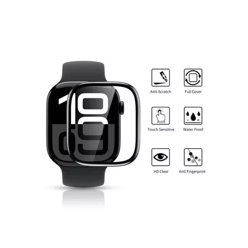 HOFI HYBRID PRO+ hibrid védőüveg 2 db Apple Watch 10/11 készülékhez (42 MM) fekete
