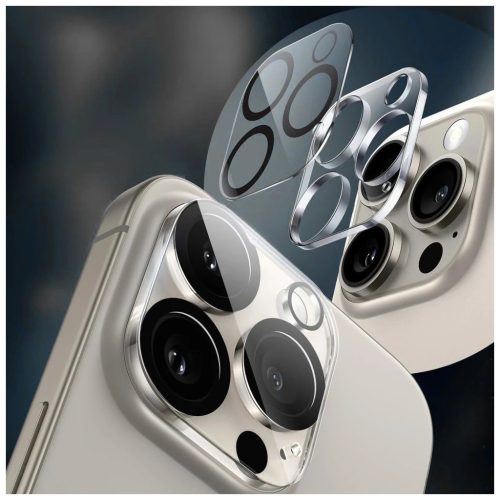 TECH-PROTECT CAM FIT+ kameravédő iPhone 14 / 14 PLUS / 15 / 15 PLUS készülékhez átlátszó