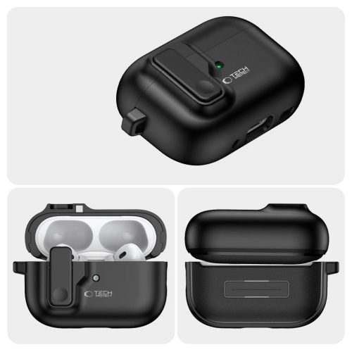 TECH-PROTECT SLIM HOOK APPLE AIRPODS PRO 1/2 készülékhez tok fekete