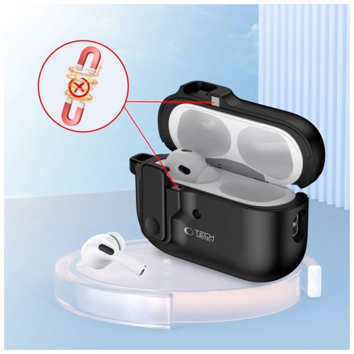 TECH-PROTECT SLIM HOOK APPLE AIRPODS PRO 1/2 készülékhez tok fekete