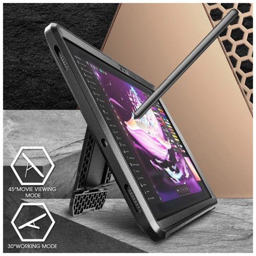 SUPCASE UNICORN BEETLE PRO tok Samsung Galaxy Tab S9 11.0 / S9 FE / S10 FE / S10 LITE 10.9 készülékhez X710 / X716B / X510 / X516B / X520 / X526 / X400 / X406B fekete