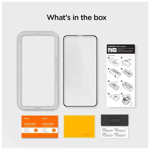 SPIGEN ALM GLASS FC temperált üveg kijelzővédő iPhone 11 / XR készülékhez, fekete