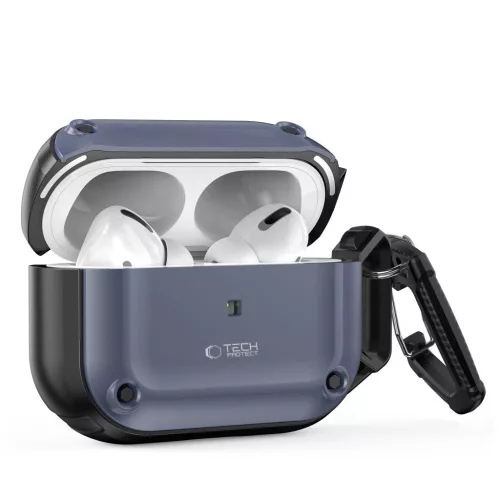 TECH-PROTECT ROUGH HOOK Apple AirPods Pro 1/2 készülékhez tok acélkék
