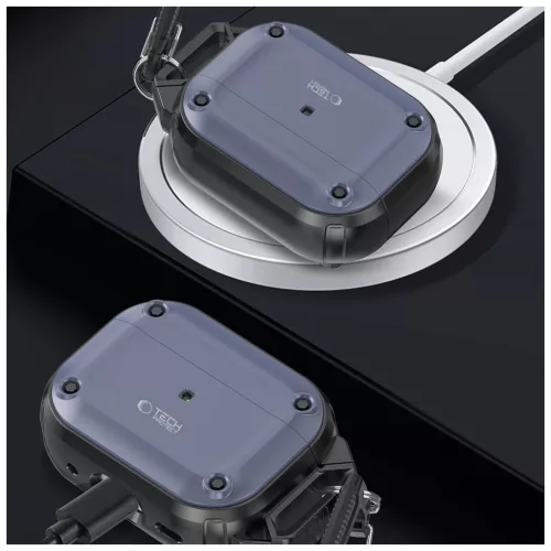 TECH-PROTECT ROUGH HOOK Apple AirPods Pro 1/2 készülékhez tok acélkék