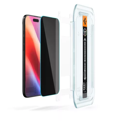 Spigen GLAS.TR “EZ FIT” 2-PACK iPhone Air készülékhez Privacy kijelzővédő