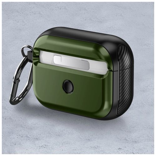 TECH-PROTECT DEFENDER HOOK MAGSAFE APPLE AIRPODS PRO 1/2 készülékhez védőtok olívzöld