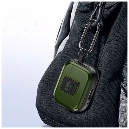 TECH-PROTECT DEFENDER HOOK MAGSAFE APPLE AIRPODS PRO 1/2 készülékhez védőtok olívzöld