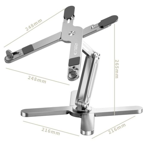 TECH-PROTECT ULS200 univerzális laptop állvány ezüst