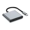 TECH-PROTECT HB08 elágazó adapter 4IN1 TYPE-C + USB2.0 + 2 x HDMI 4K 60HZ űrszürke