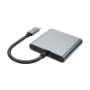 TECH-PROTECT HB08 elágazó adapter 4IN1 TYPE-C + USB2.0 + 2 x HDMI 4K 60HZ űrszürke