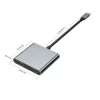 TECH-PROTECT HB08 elágazó adapter 4IN1 TYPE-C + USB2.0 + 2 x HDMI 4K 60HZ űrszürke