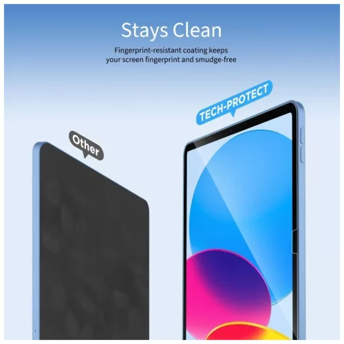 Edzett üveg kijelzővédő Tech-Protect Glass Fit+ 2 darabos iPad Pro 11” (5/6, 2024-2025) készülékhez átlátszó