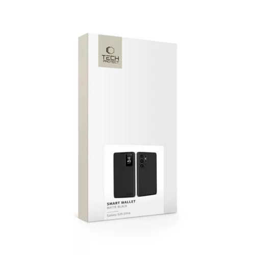 TECH-PROTECT SMART WALLET Galaxy S25 készülékhez, ULTRA MATTE fekete