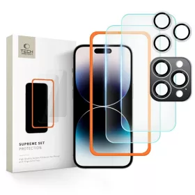   Tech-Protect Supreme Set edzett üveg kijelzővédő 3 db iPhone 16 Pro Max készülékhez átlátszó