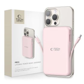   TECH-PROTECT PB31 LIFEMAG MAGSAFE hordozható töltőbank 10000mAh rózsaszín