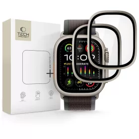   Edzett üveg Tech‑Protect Glass Ring 2-PACK Apple Watch Ultra 1/2/3 készülékhez (49 MM) titán