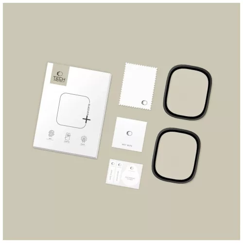 Edzett üveg TECH-PROTECT Glass Ring 2-PACK Apple Watch Ultra 1/2/3 (49 MM) készülékhez fekete