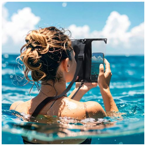 SPIGEN A640 Univerzális vízálló tok Crossbag fekete