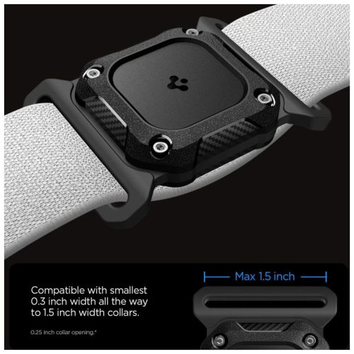 SPIGEN TOUGH ARMOR Apple AirTag tartó háziállat nyakörvhöz, fekete