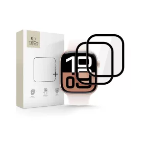   TECH-PROTECT GLASS FLEX+ hibrid üveg kijelzővédő 2 db Apple Watch 10/11 (42 MM) készülékhez fekete