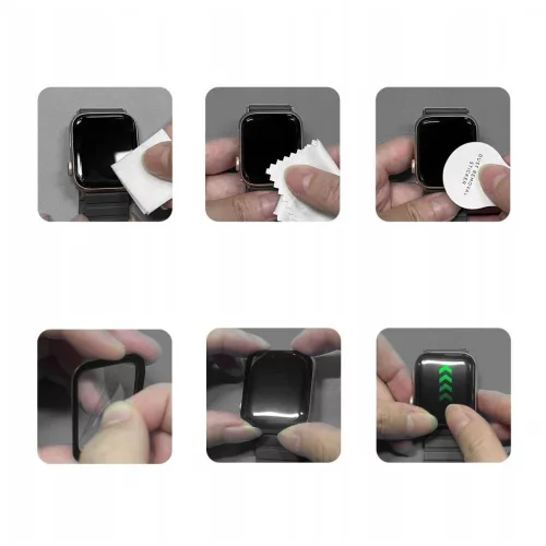 Tech-Protect Hibrid üveg kijelzővédő Glass Flex+ 2-PACK Apple Watch S10 / S11 46mm készülékhez fekete